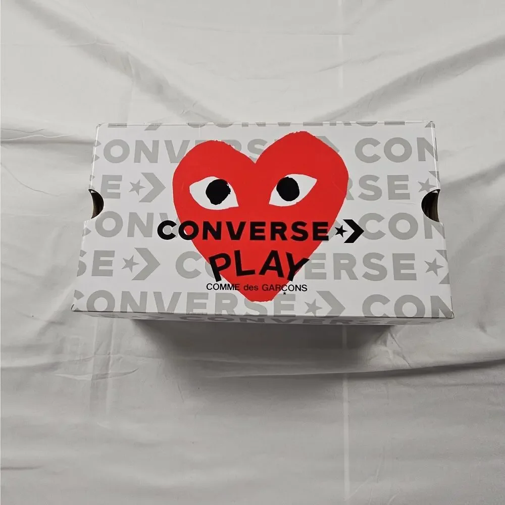 Unisex M4 W6 Chuck 70 High Milk White CDG Heart Sneakers by Converse